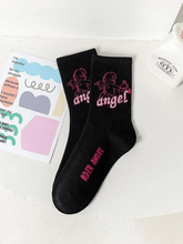 Socken mit Vintage-Engel-Print